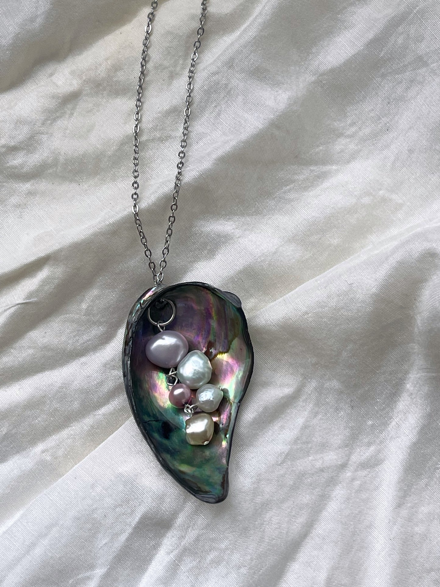Paua & Pearl Necklace