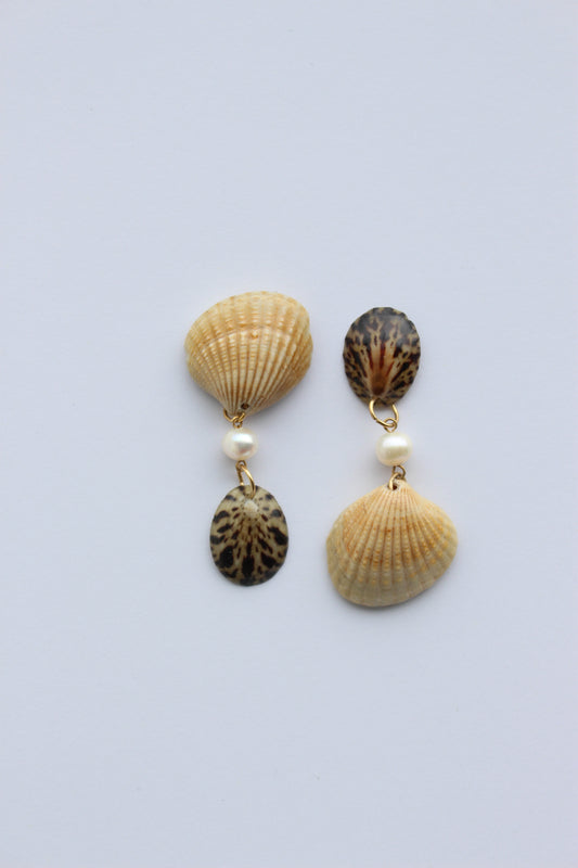Mismatch Shell earrings