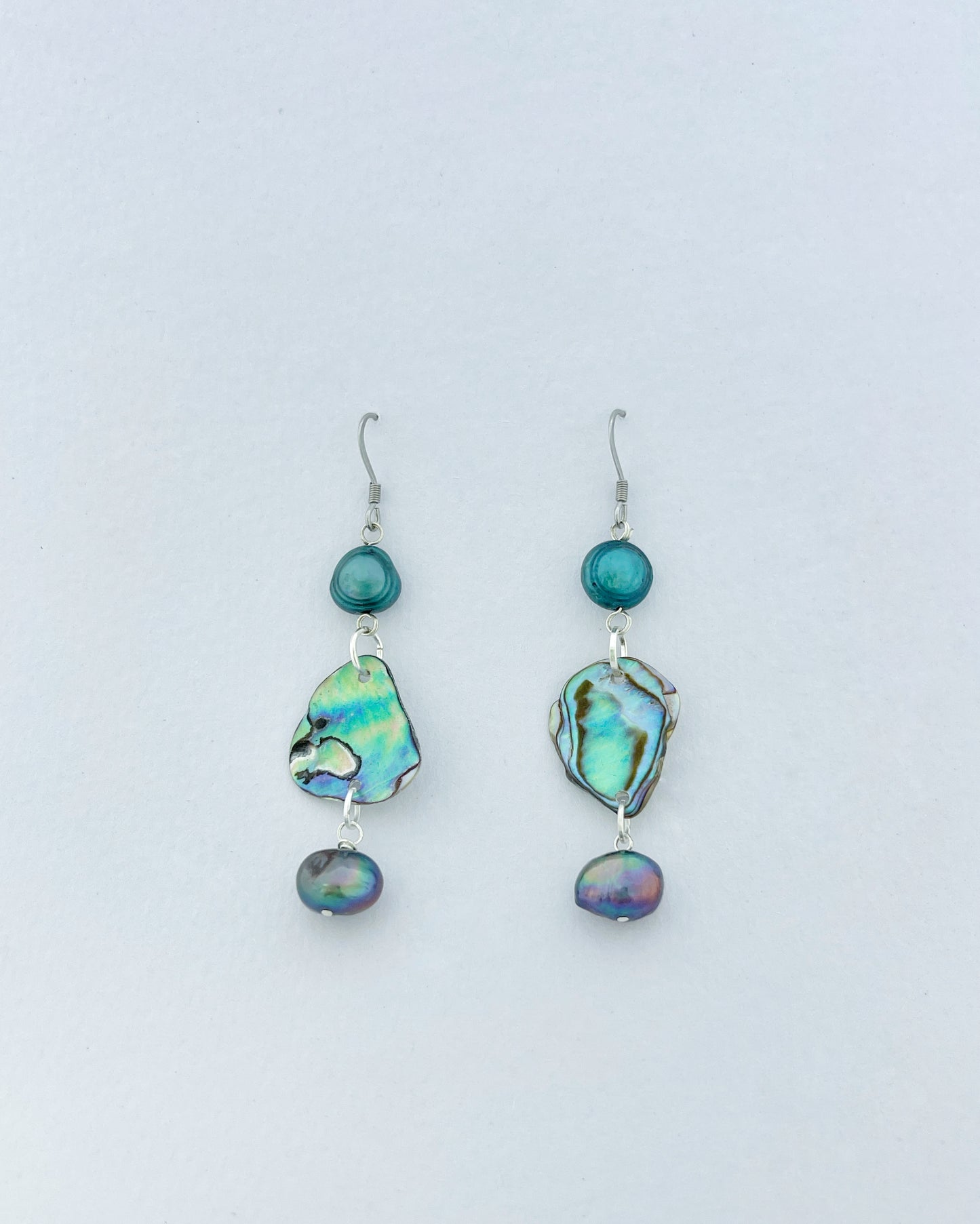 Paua & Pearls Earrings