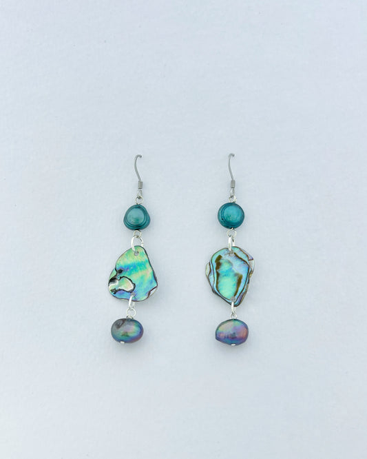 Paua & Pearls Earrings